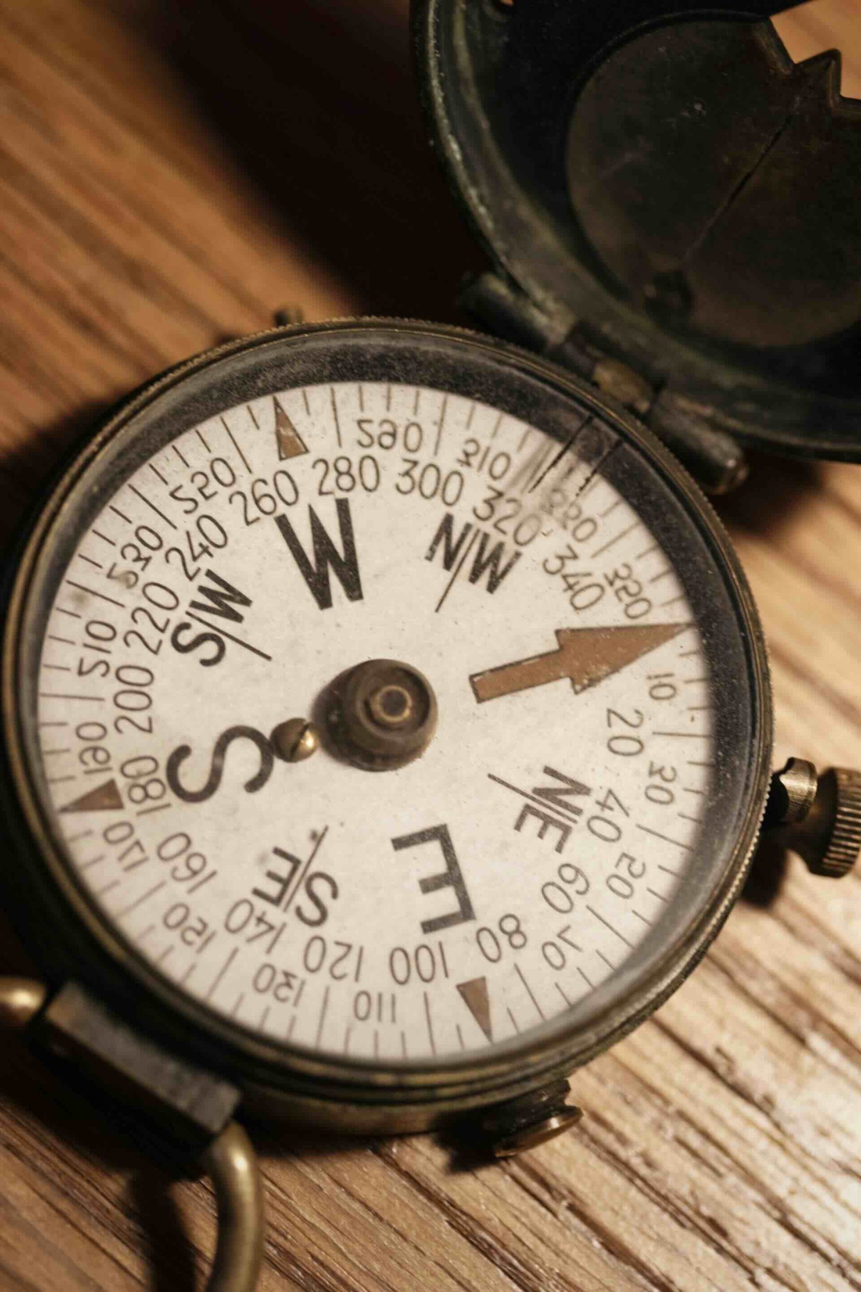 Historic hand-held compass.